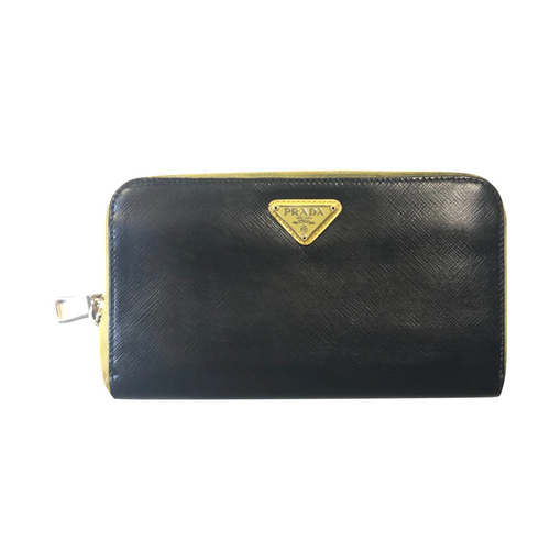 Prada Saffiano Zip Around Wallet