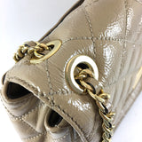 Nude Quilted Leather Shoulder Bag