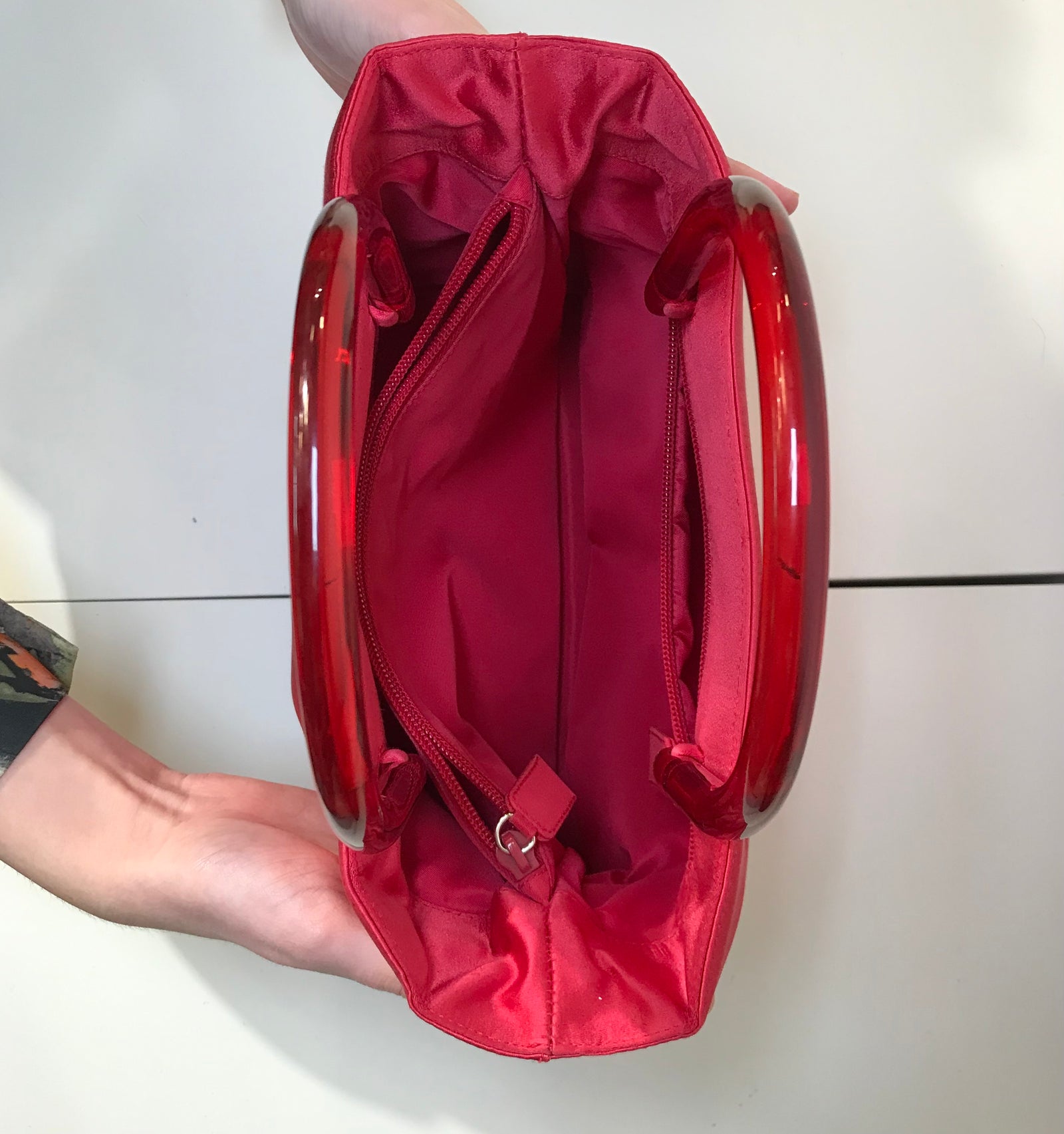 Tessuto Nylon Vela Tote Rosso