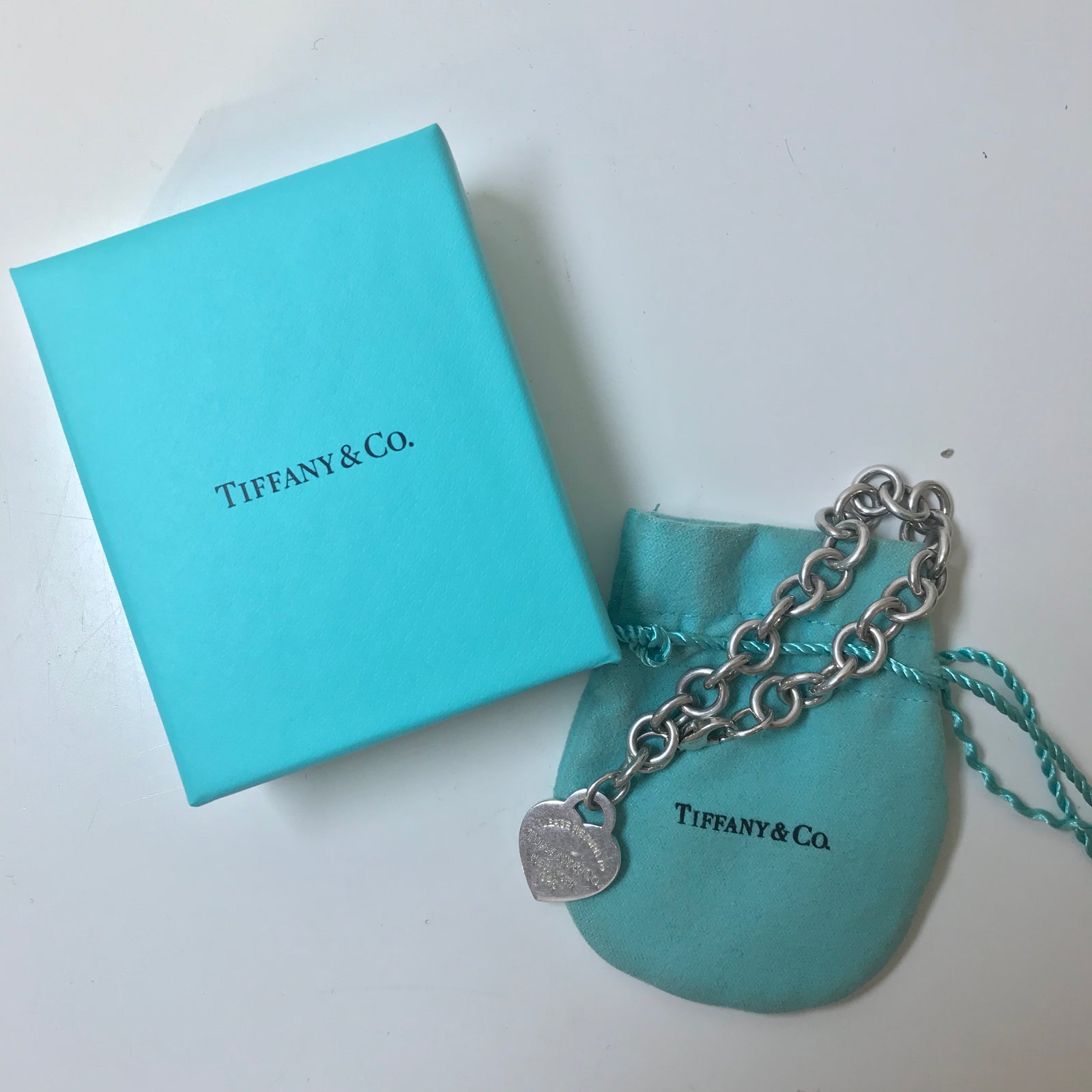 Sterling Silver Return to Tiffany Heart Tag Charm Bracelet