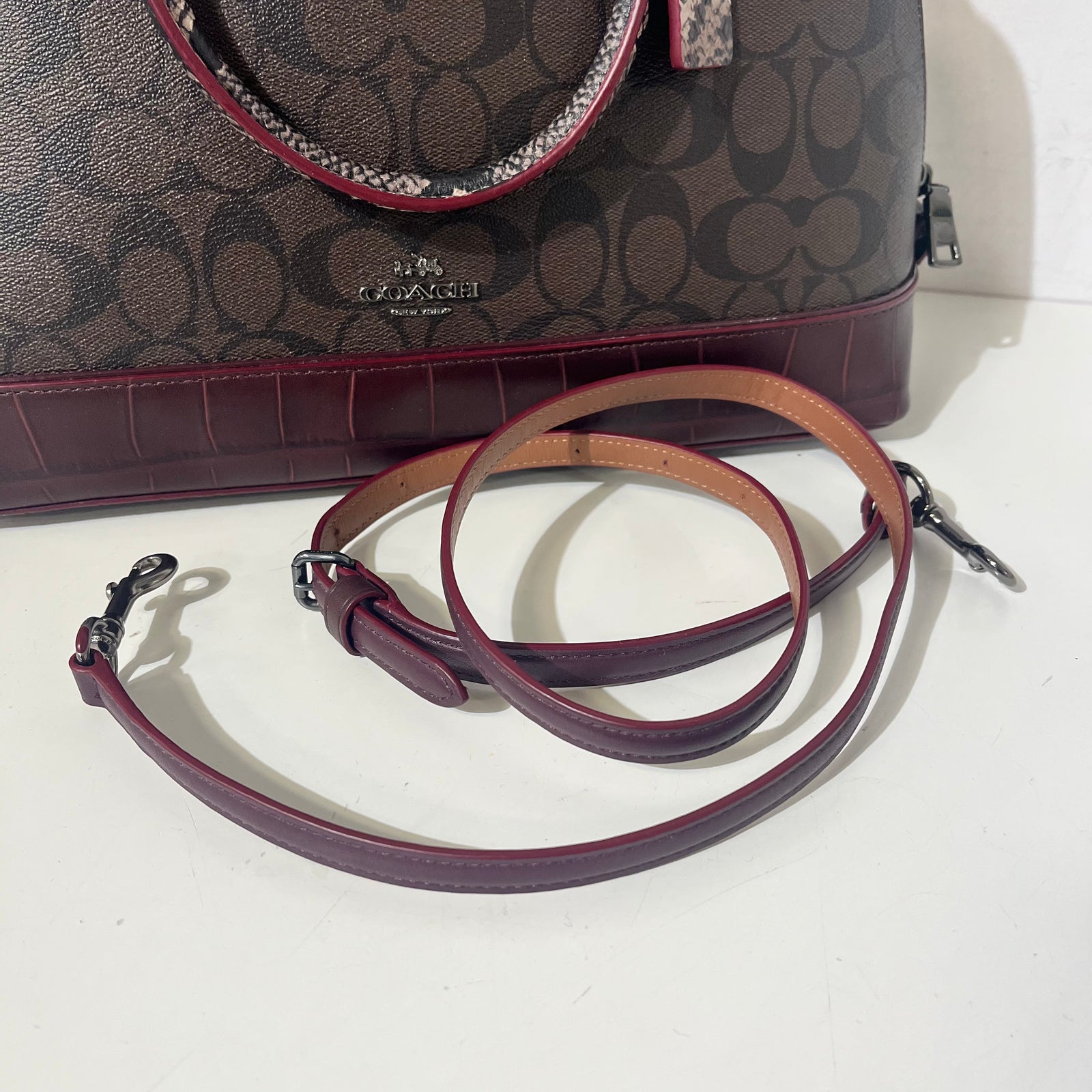 Brown Signature Satchel