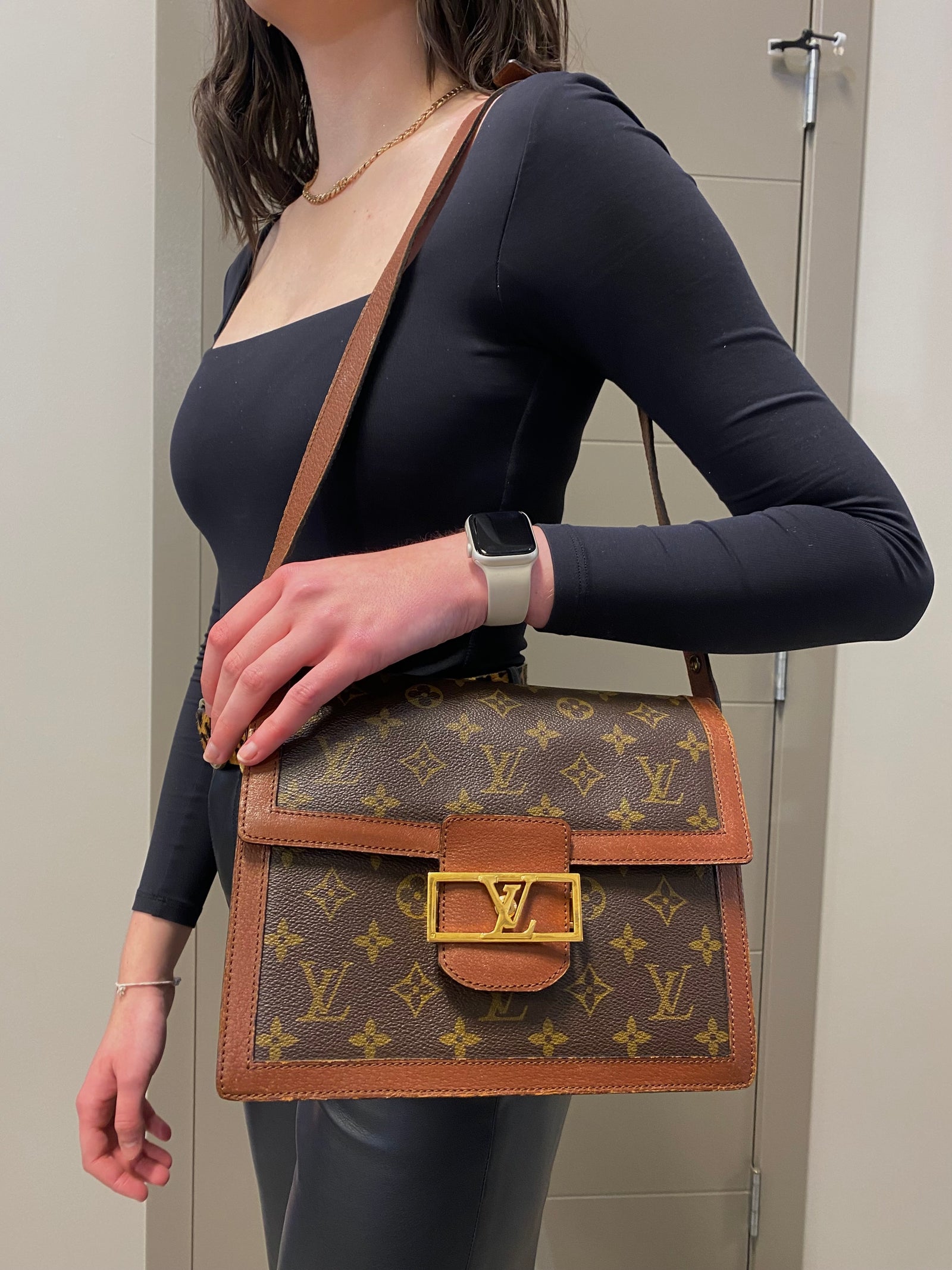 Louis Vuitton Vintage Monogram Canvas Dauphine Box Shoulder Bag