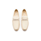 Cream Suede Loafers