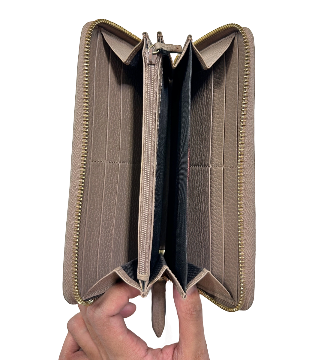 Dollar Calfskin GG Marmont Zip Around Wallet
