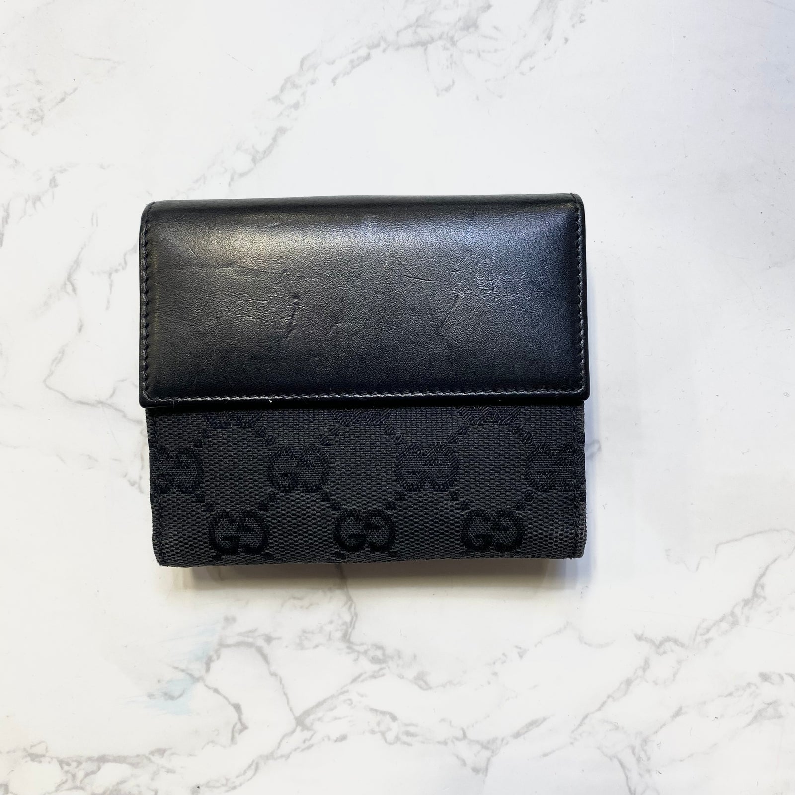 Monogram Piston Lock Compact Wallet