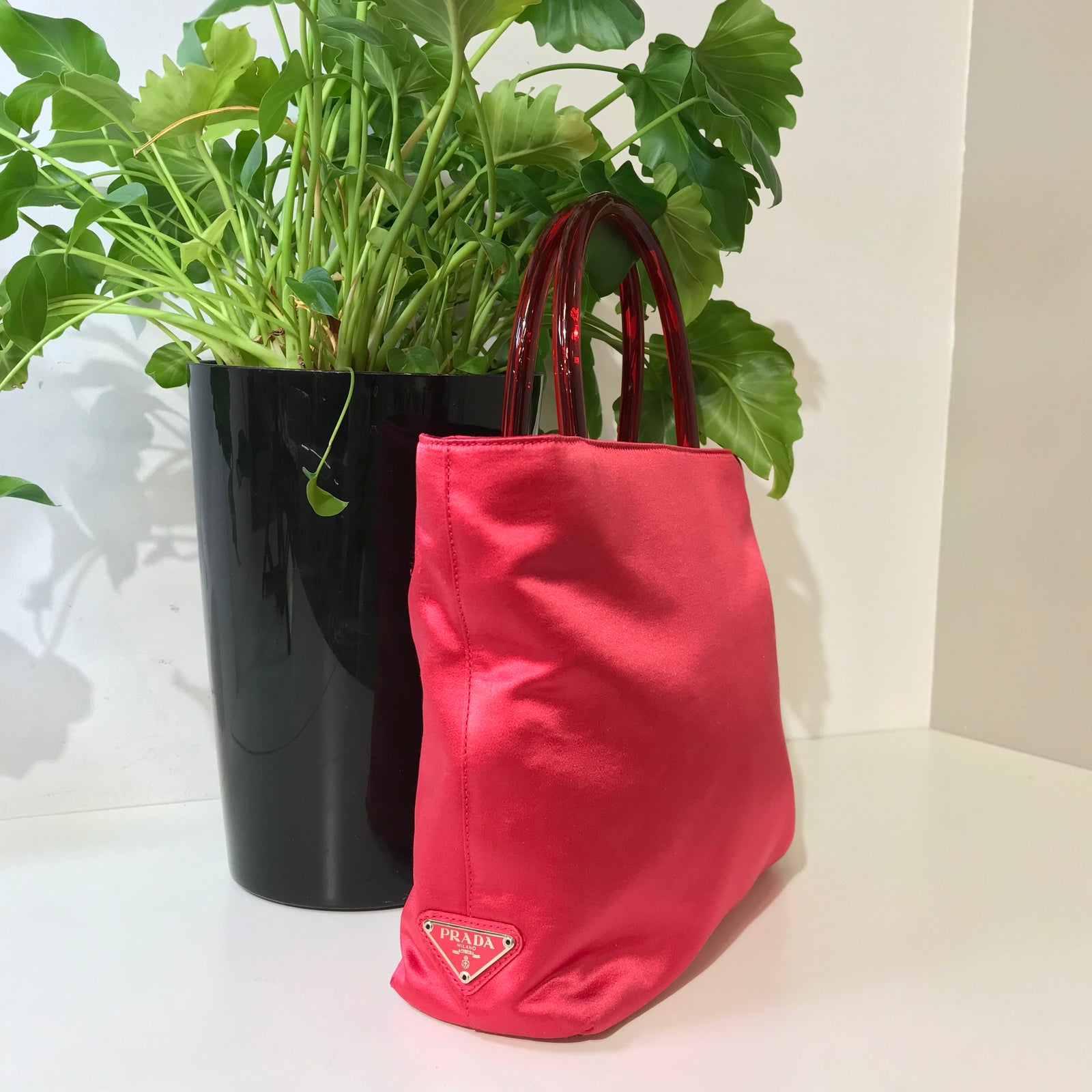 Tessuto Nylon Vela Tote Rosso