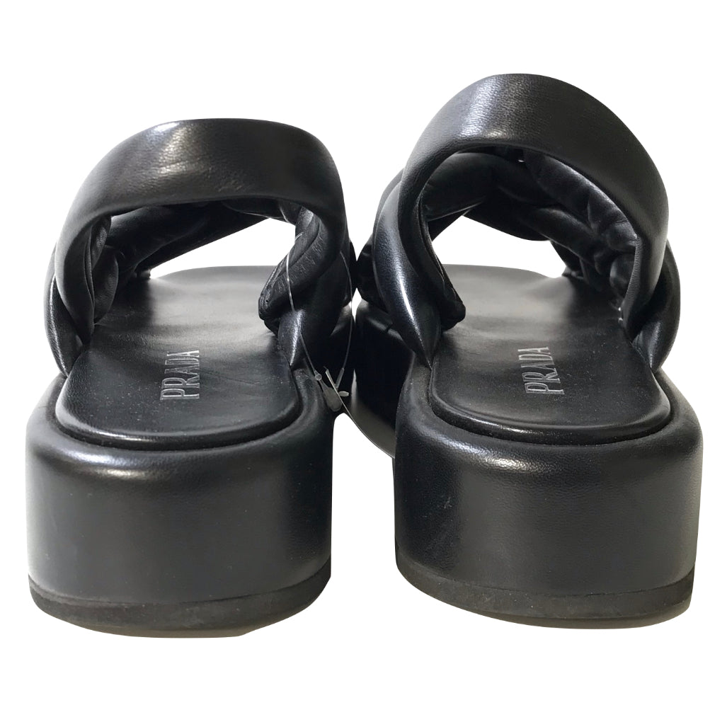 Nappa Leather Flatform Sandals
