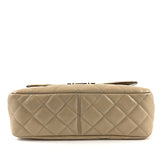 Nude Quilted Leather Shoulder Bag