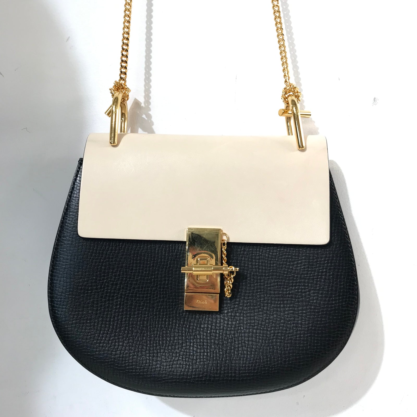 Medium Drew Gold Chain Shoulder Bag