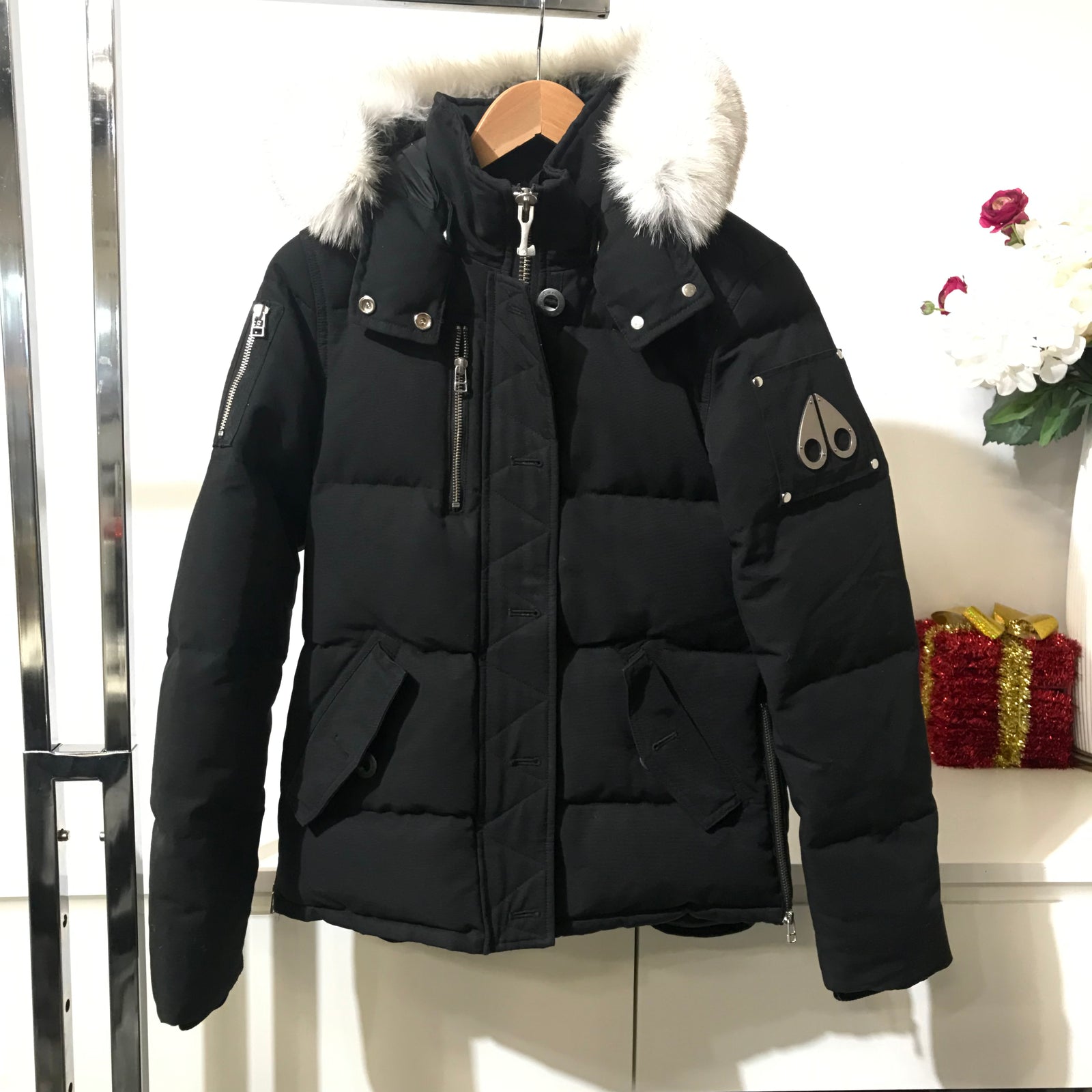 Black Original 3Q Fur Puffer