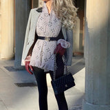 Wool Silk Logomania Scarf Verone