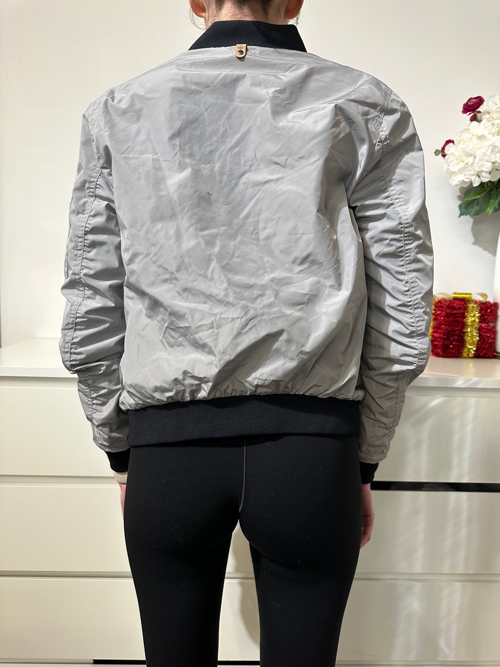 Silver Bomber Jacket