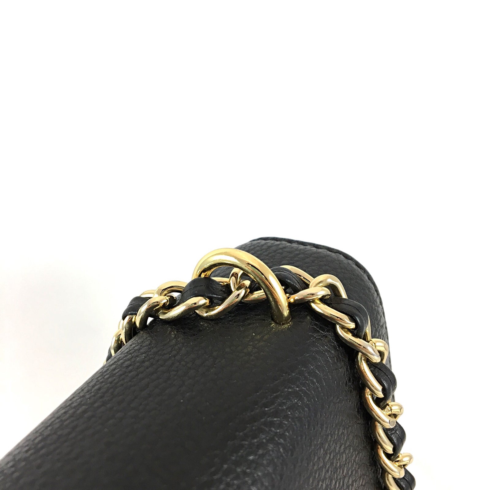 Black Flap Bag Gold Chain Strap