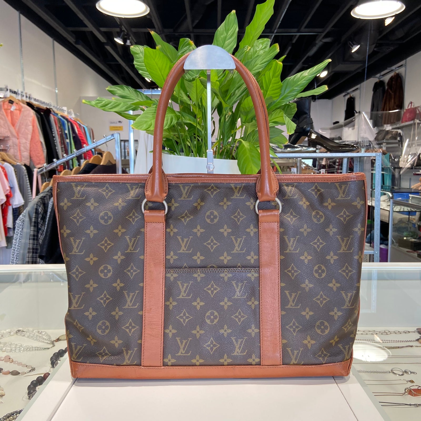 Louis Vuitton Monogram Sac Weekend PM Zip Tote Bag