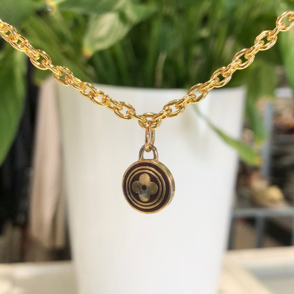 Repurposed Louis Vuitton Pendant Necklace 2