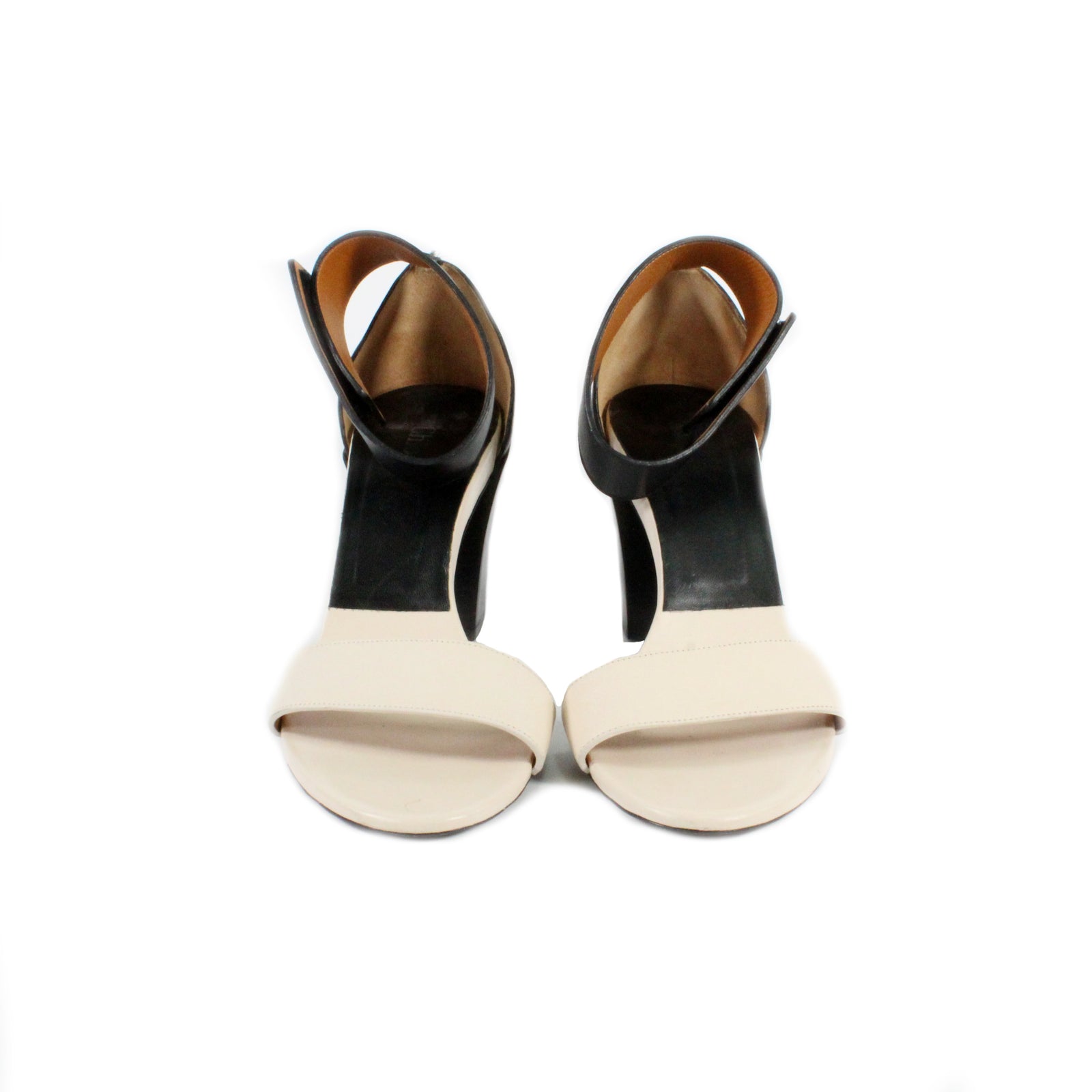 Nude Black Heel Sandals