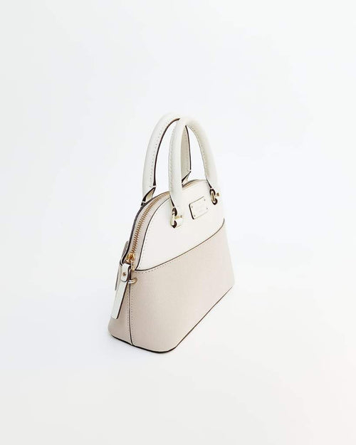 Mini Satchel Beige White