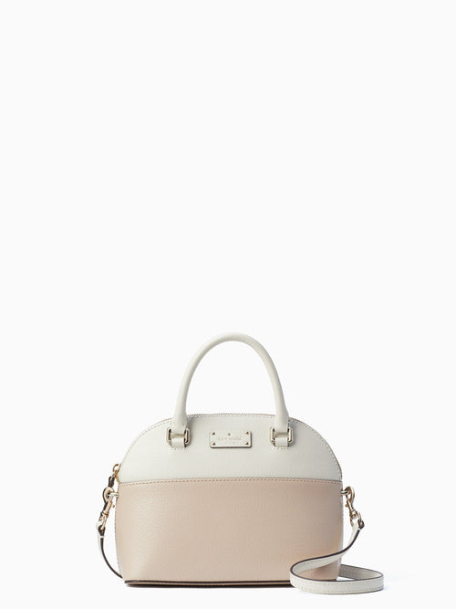 Mini Satchel Beige White