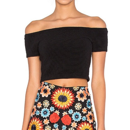 Gracelyn Off Shoulder Crop