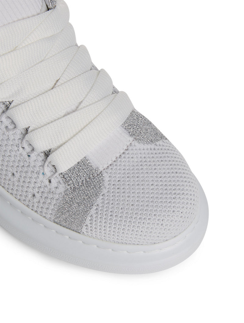 Oversized Metallic Knit Sneakers