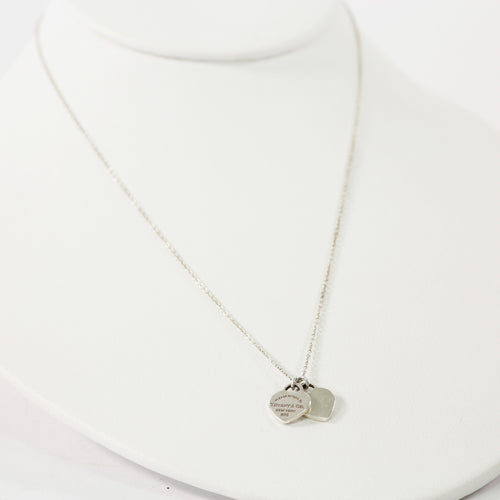 Double Heart Tag Necklace