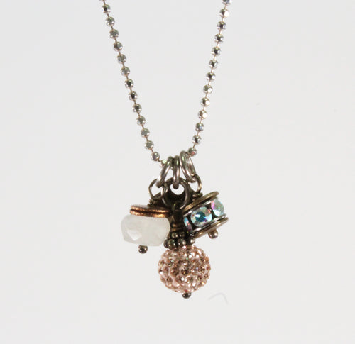 Rose Gold Cluster Necklace