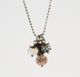 Rose Gold Cluster Necklace
