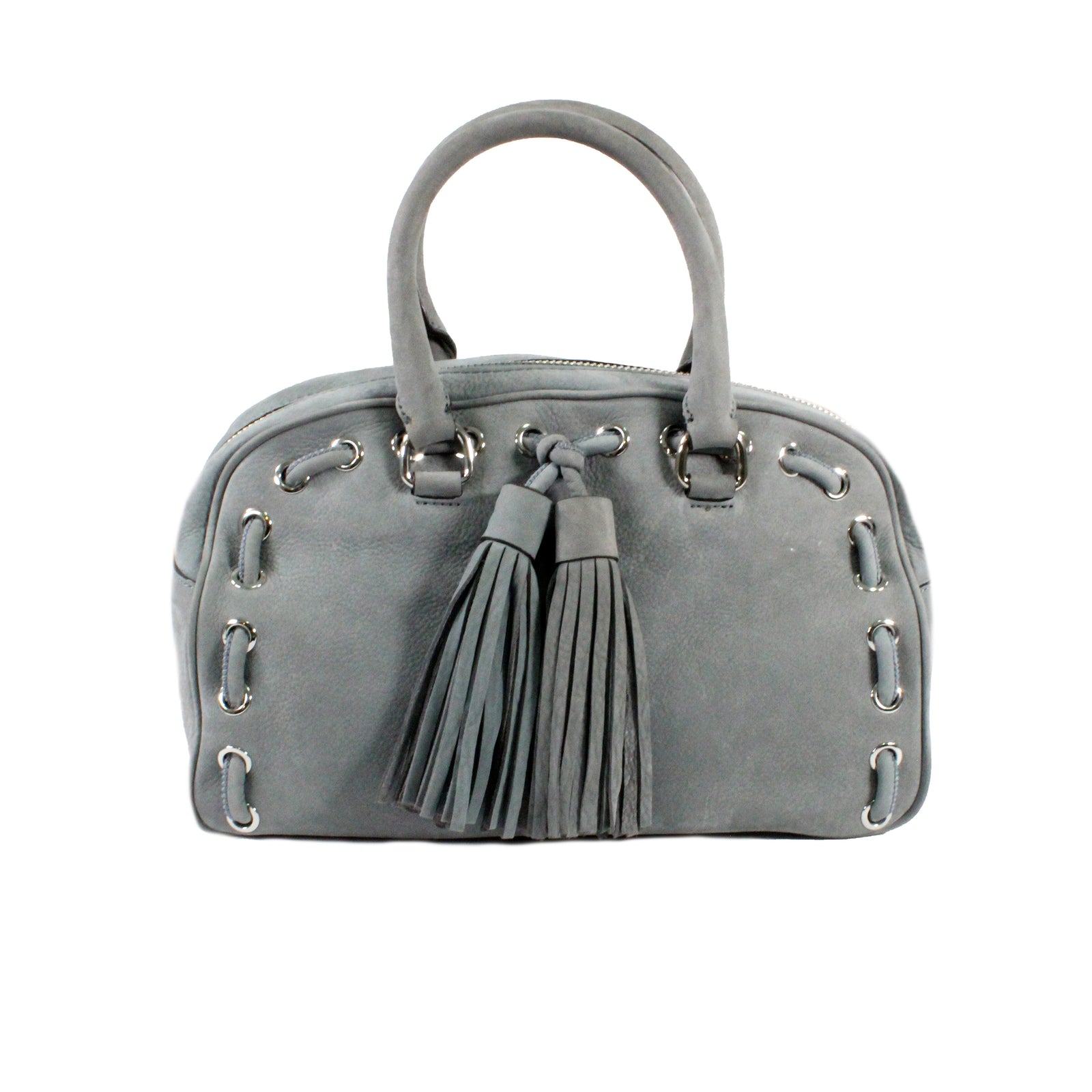 Grey Suede Satchel