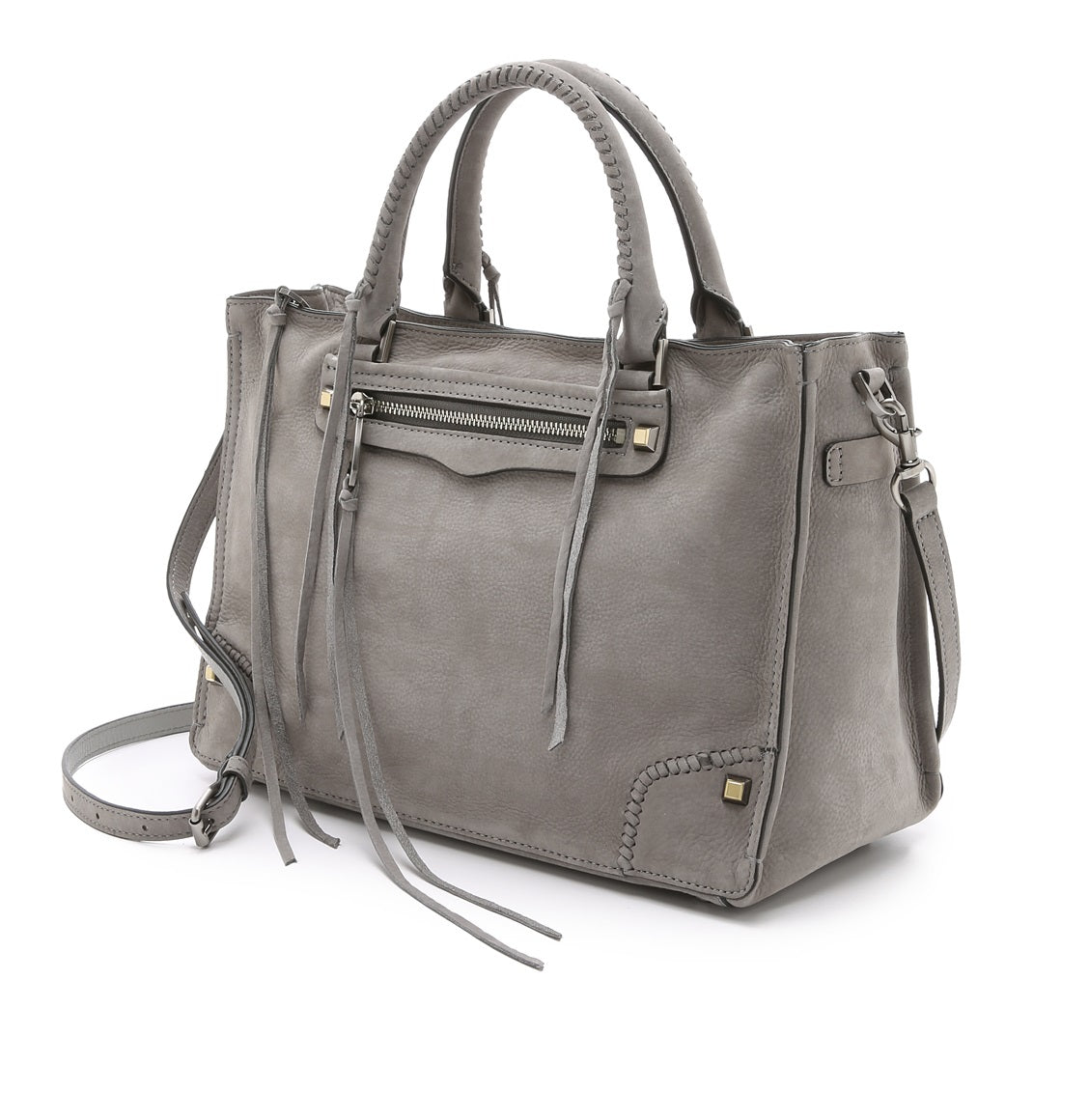 Grey Suede Regan Satchel