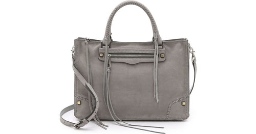 Grey Suede Regan Satchel