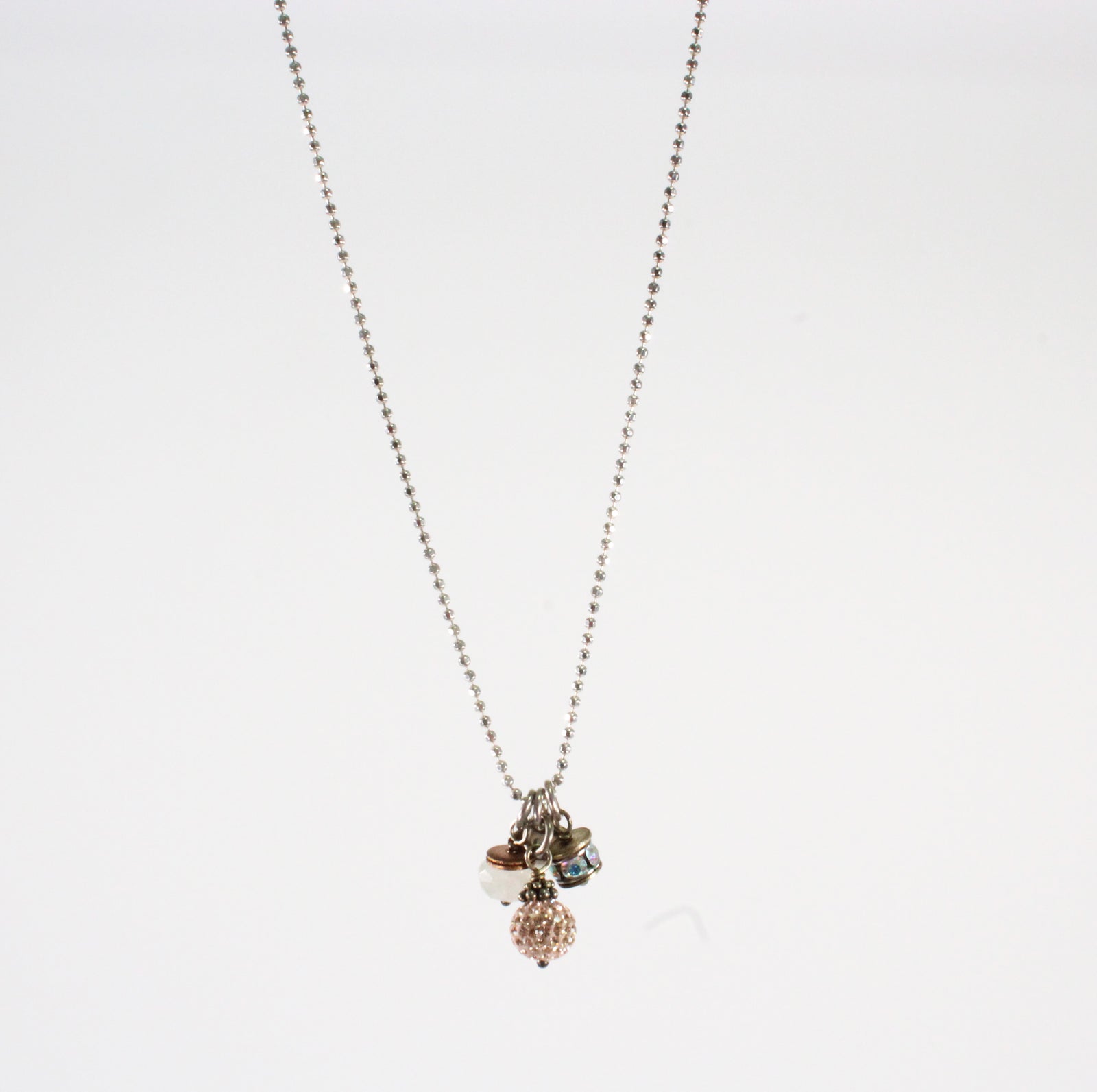 Rose Gold Cluster Necklace
