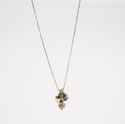 Rose Gold Cluster Necklace