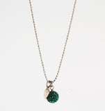 Green Sparkle Ball Necklace