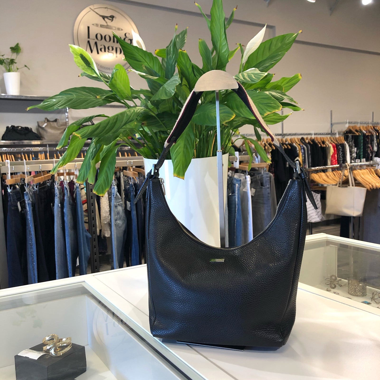 Soft Grain Calfskin Shoulder Bag
