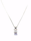 Princess Cut Diamond Pendant Necklace