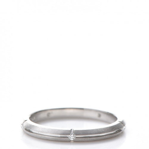 18K White Gold Diamond Narrow Streamerica Ring