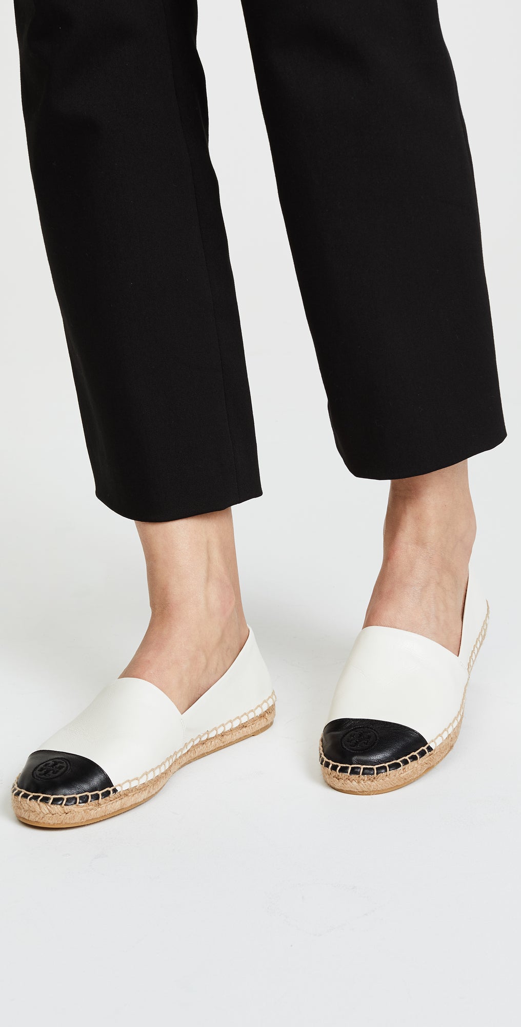 Ivory/Black Espadrilles