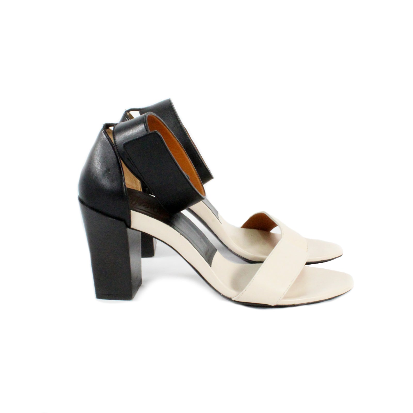 Nude Black Heel Sandals