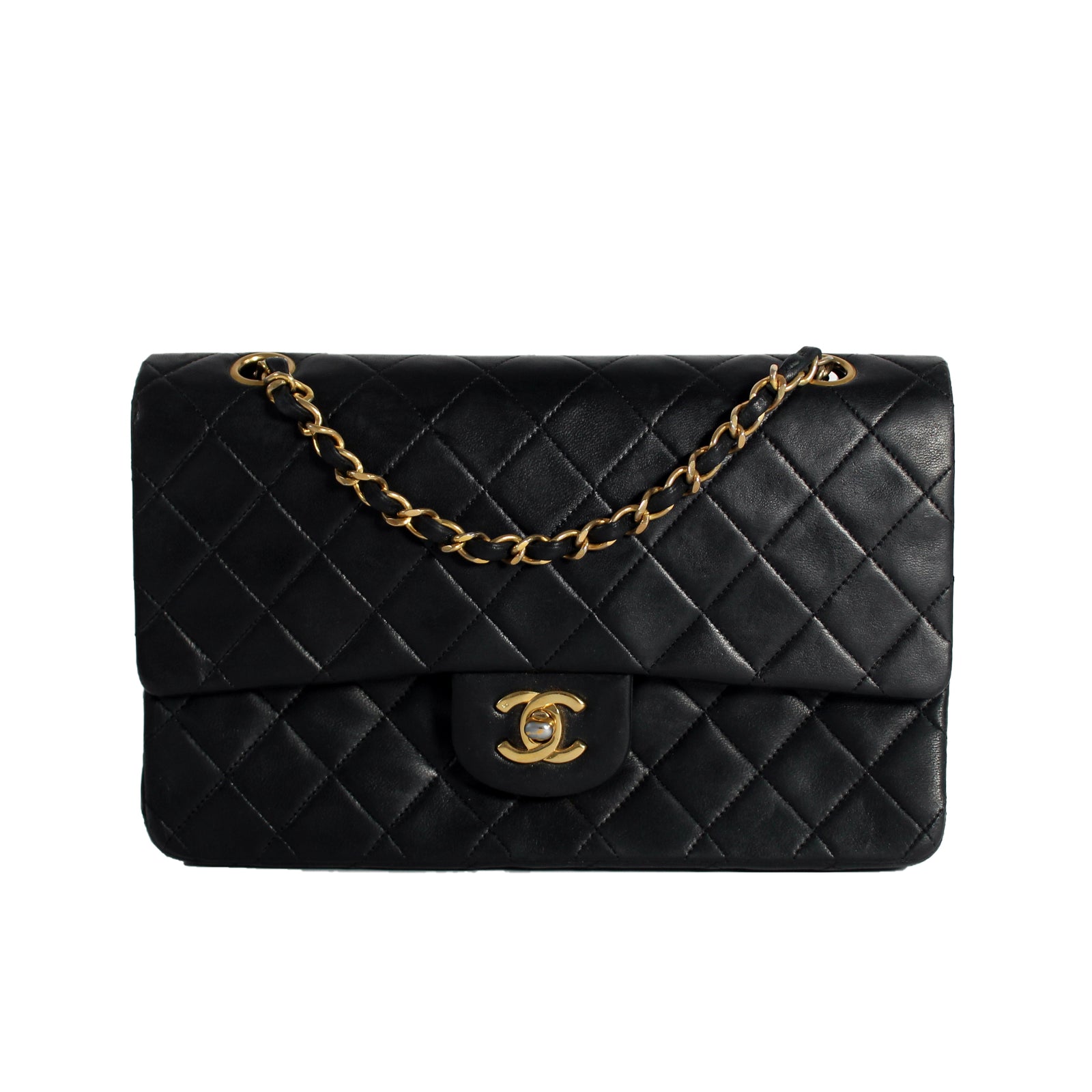 Chanel Lambskin Quilted Medium Double Flap Black – Loom & Magpie