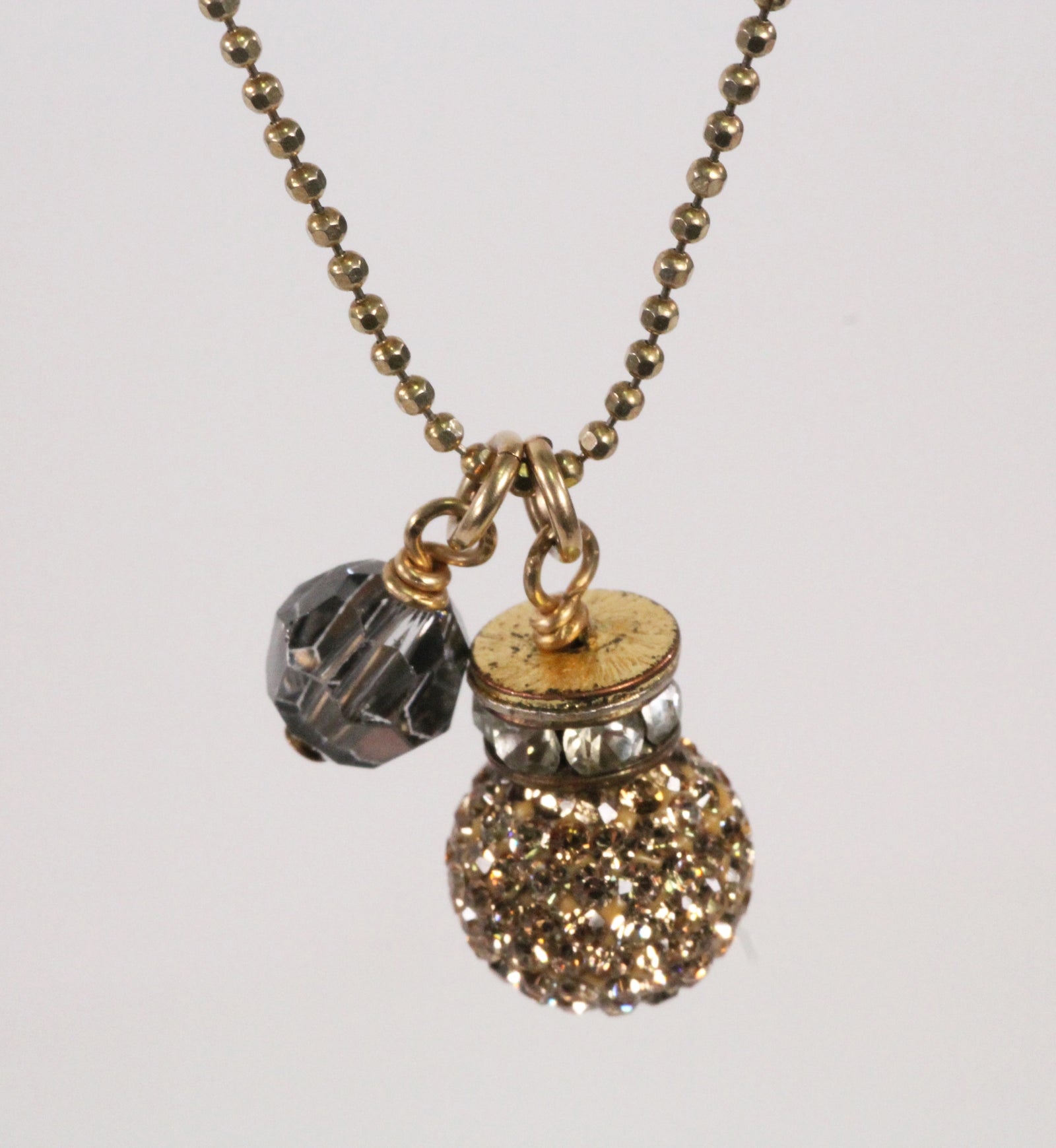 Gold Sparkle Ball Necklace