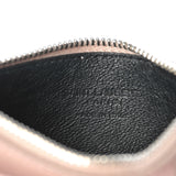 Beige Grained Calfskin 5 Fragments Zip Pouch Card Holder