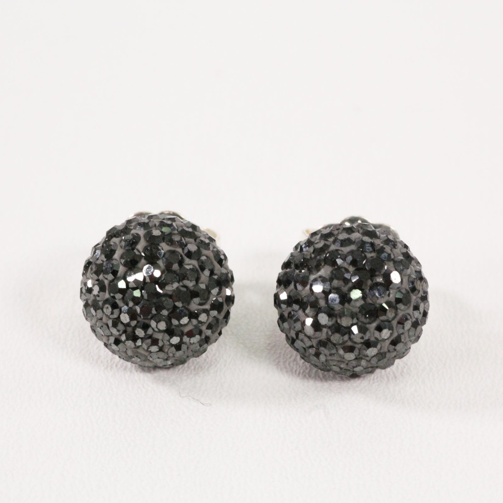 Hematite Sparkle Ball Earrings